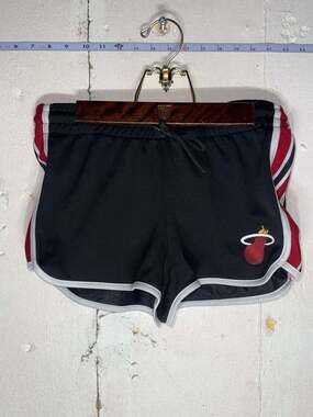 Ultra Game NBA Miami Heat Women's Terry Cloth Lounge Shorts Black Size L